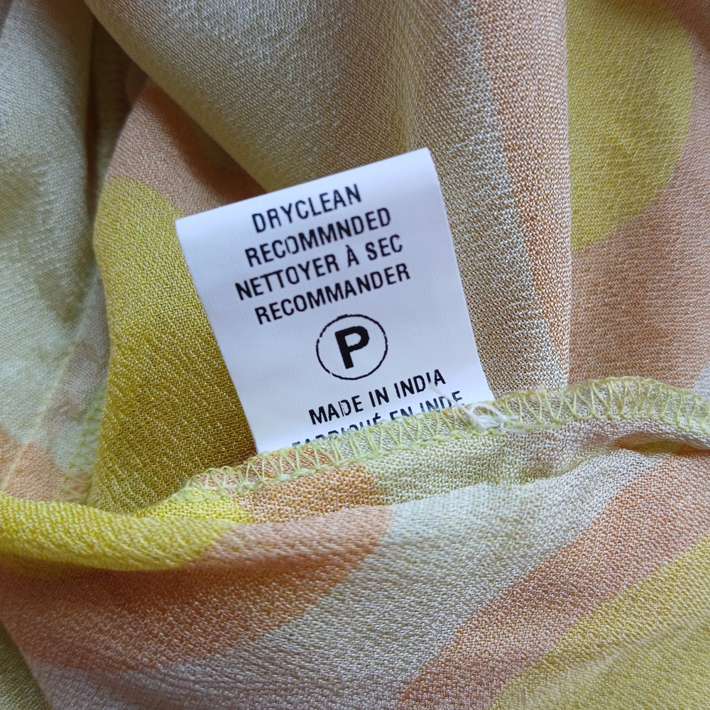 BL^NK LONDON MIRANDA PEASANT BOHO Yellow Patterned Women's Top BLIUSE . - Picture 13 of 15